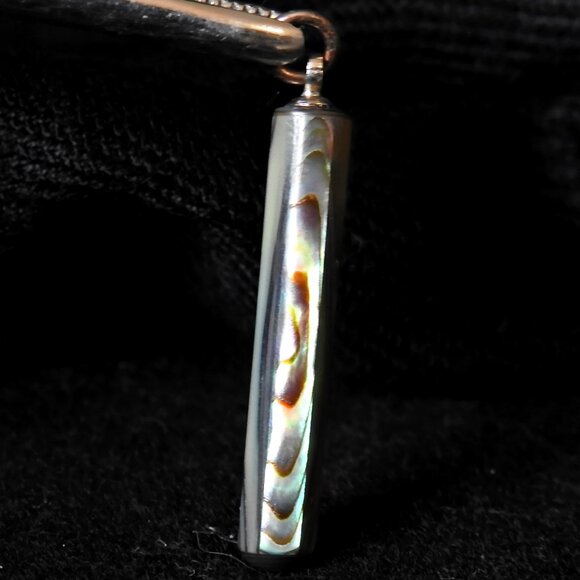 Dainty Colorful Abalone Gemstone Pendant - Small - Picture 3 of 9